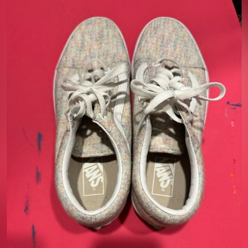 Vans Old Skool Sk8 Low Canvas Shoes Multicolor Tan Men 8.5/ Womens Size 10